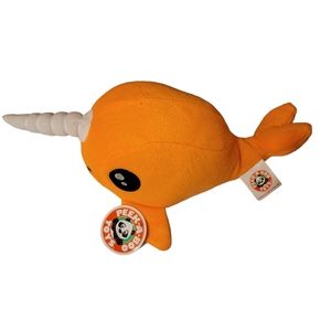 Peek A Boo Toys Spike Narwhal 9.5" Whale with Horn Orange NWT 'other'